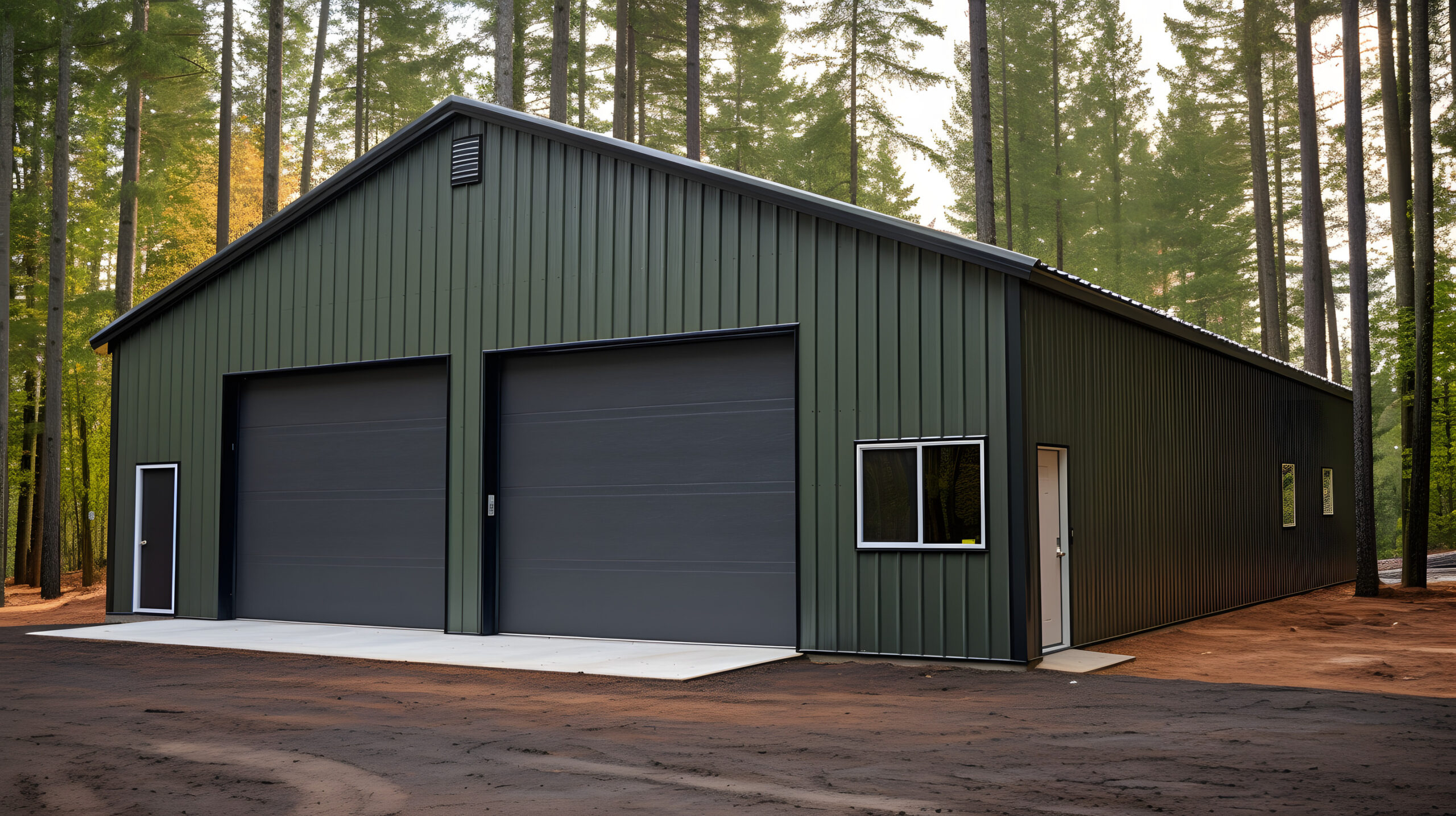 Straight Wall Steel Commercial Garage Building